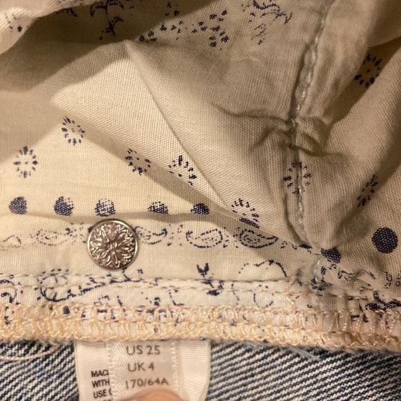 FREE PEOPLE DENIM SHORTS size 25. Button fly. - Picture 7 of 10